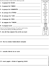 Search result: 'The Emperor's New Clothes Words Grammar Worksheet Printout'