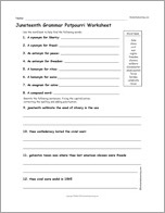 Juneteenth Grammar Potpourri Worksheet