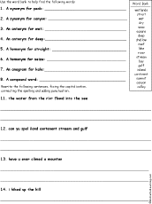 Search result: 'Landforms Grammar Potpourri Worksheet'