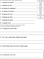 grammar worksheet