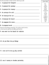 grammar worksheet