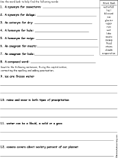 Search result: 'Water Grammar Potpourri Worksheet'