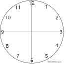 Search result: 'Clock Diagram: Four 15-Minute Divisions: Graphic Organizers'