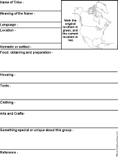 Native American cultures graphic organizer