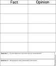 Search result: 'Fact/Opinion News Article Chart Printout: Graphic Organizers'