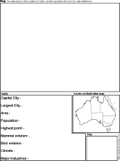 Search result: 'Australian State/Territory Report Diagram Printout #1: Graphic Organizers'