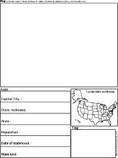 Search result: 'US State Report Diagram Printout #2: Graphic Organizers'