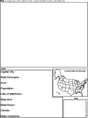 Search result: 'US State Report Diagram Printout: Graphic Organizers'