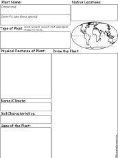 Search result: 'Plant Report Chart #2 Printout: Graphic Organizers'