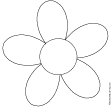 Search result: '5-Petal Flower Diagram Printout: Graphic Organizers'