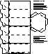 A hexagonal prism template