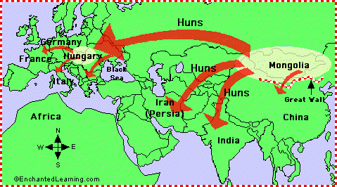 Huns map