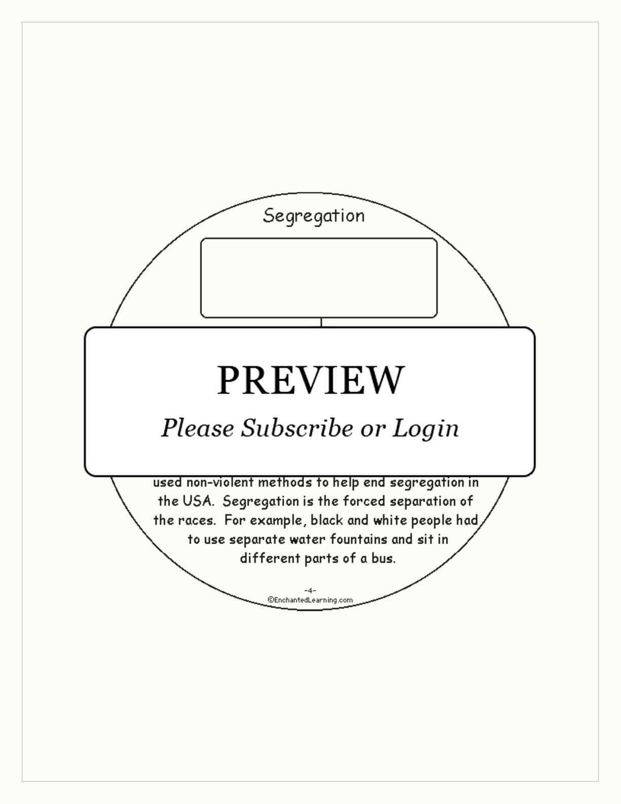 Martin Luther King, Jr., Beginning Reader Book interactive printout page 5