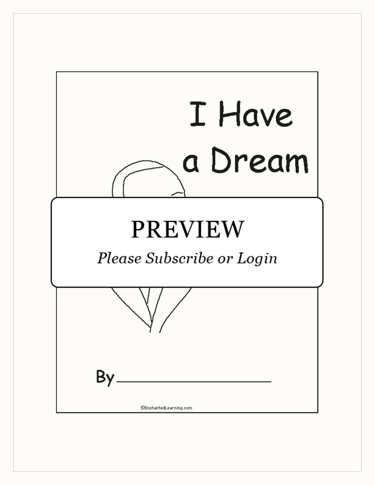 I Have a Dream — Martin Luther King, Jr. Printable Book interactive printout page 1