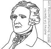 Alexander Hamilton Coloring Page