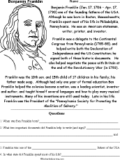 Search result: 'Benjamin Franklin Biography/Questions'