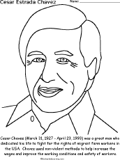 Search result: 'Cesar Chavez Coloring Printout'