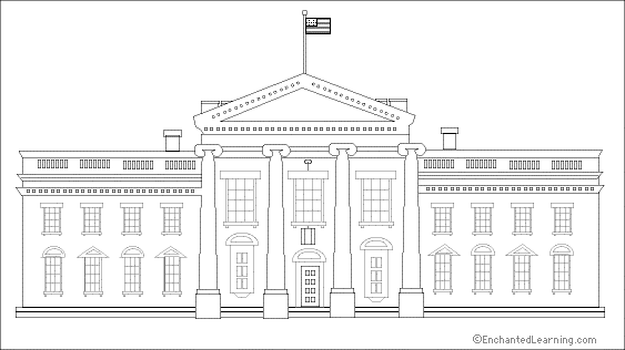 Download White House Coloring Printout - EnchantedLearning.com