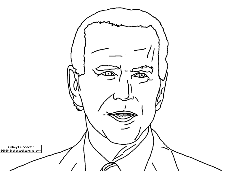 Joe Biden Coloring Page Enchanted Learning