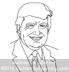 Donald Trump - Coloring Book Printout and Interactive Coloring Page