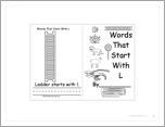 Words That Start With L: A Printable Book