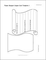 Flower Bouquet Coupon Card Template 1