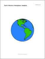 Earth Western Hemisphere template