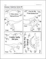 Dinosaur Valentine Cards #3