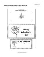 Valentine Rose Coupon Card Template