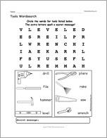 Tools Wordsearch
