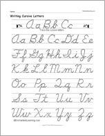 Writing Cursive Letters