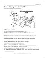 Electoral College Map Activity 2024