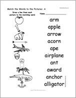 Match the Words to the Pictures: A