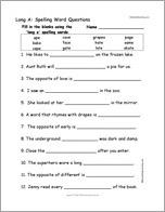 Long A: Spelling Word Questions