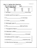Short U: Spelling Word Questions