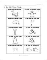 I Can Color Winter Words