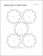 Hawaiian Flower Lei Template Printout