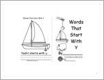 Words That Start With Y: A Printable Book