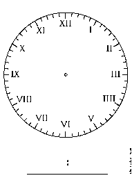 Blank Clock - Roman Numerals