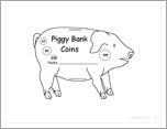 Piggy Bank Coins - Printable Book