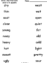 Label the Opposites #4 in English