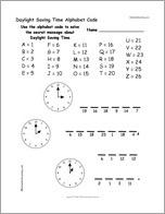 Daylight Saving Time Alphabet Code