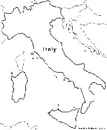 Outline Map Italy