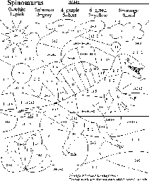 Spinosaurus Math Coloring Activity