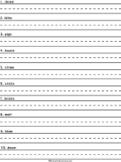 The Three Little Pigs: Write a Sentence for Each Word
