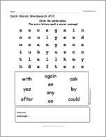 Dolch Words Wordsearch #10