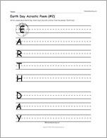 Earth Day Acrostic Poem (#2)