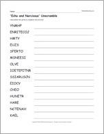 'Echo and Narcissus' Unscramble