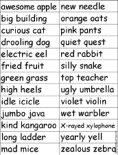 Find an Alliteration for Each Letter