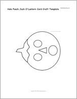 Hole Punch Jack O'Lantern Card Craft Template